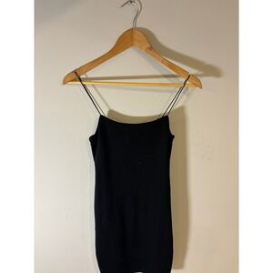 Zara Black Spaghetti Strap Mini Dress Size L